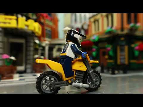 Lego Dirt Bike Jumps and Pizza Delivery Fail